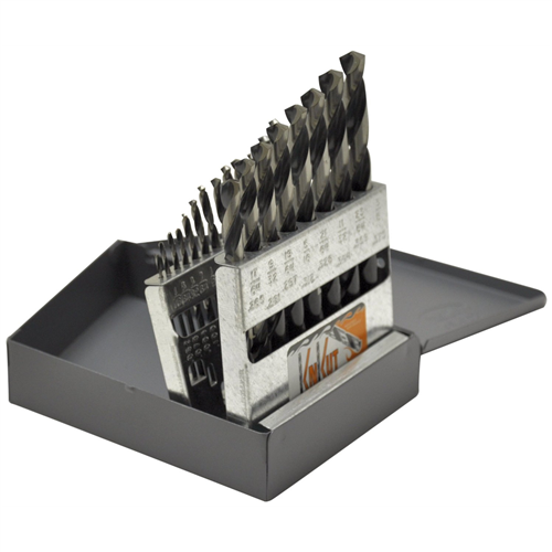 21KK5 Knkut Knkut 21 Piece Jobber Length Drill Bit Set 1/16"-3/8" By 64Ths