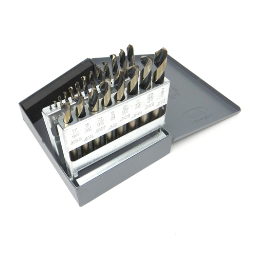 21KK7 Knkut Knkut 21 Piece Short Stubby Length Drill Bit Set 1/16"-3/8" By 64Ths
