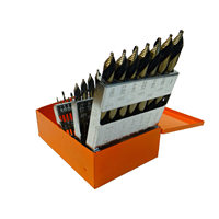 KnKut 29 Piece Mechanics Length Step Point Drill Bit Set 1/16"-1/2" by 64ths