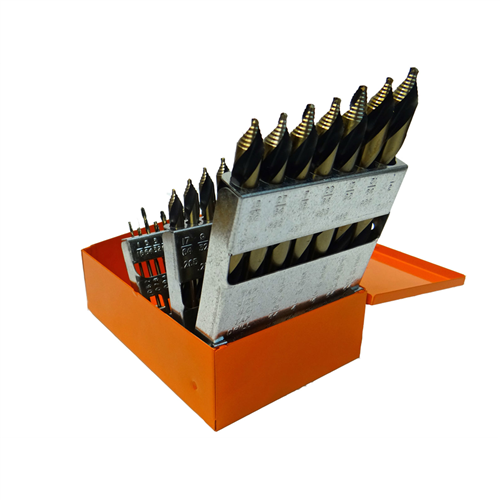 KnKut 29 Piece Mechanics Length Step Point Drill Bit Set 1/16"-1/2" by 64ths