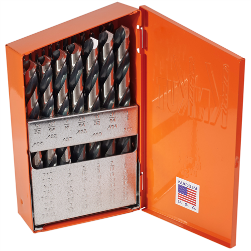 29KK5 Knkut Knkut 29 Piece Jobber Length Drill Bit Set 1/16"-1/2" By 64Ths