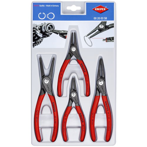 00 20 03 SB Knipex Precision Circlip Plier Set 4Pc.