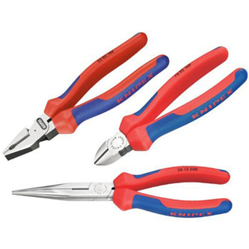 00 20 11 Knipex Combo Long Nose Plier Set 3Pc