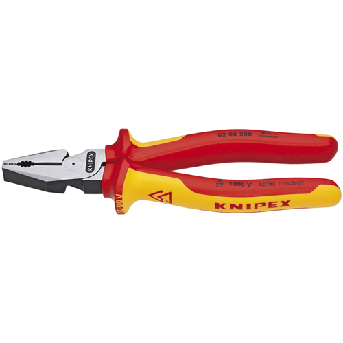 02 08 200 SBA Knipex High Lev. Combo. Pliers-1,000V Insltd