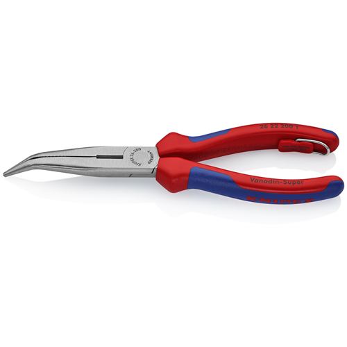 26 22 200 T BKA Knipex Angled Long Nose Pliers W/ Cutter