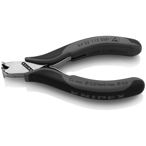 64 02 115 ESD Knipex 4 1/2In Electronics End Cutters-Esd