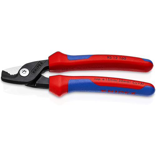 6 1/4" Cable Shears with StepCut Cutting Edges w/Multi-Component Handle packaged in clam shell