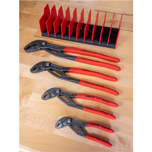 9K 00 80 138 US Knipex 4-Piece Cobra Pliers Set With Free 10-Piece Tool Holder