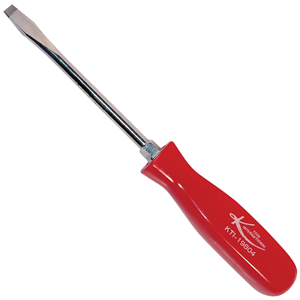 KTI-19804 K Tool International 4 In. Slotted Screwdriver With Red Square Handle (