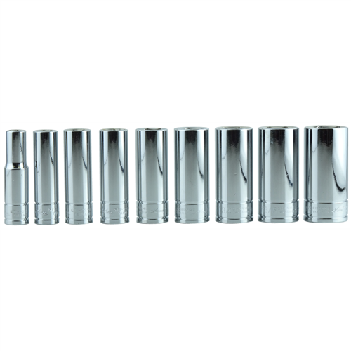 KTI-22201 K Tool International Soc Set 3/8" Dr 9 Pc Sae Deep