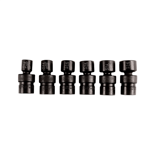 KTI-32500 K Tool International Soc Set Imp Flex 3/8" Dr 6 Pc.