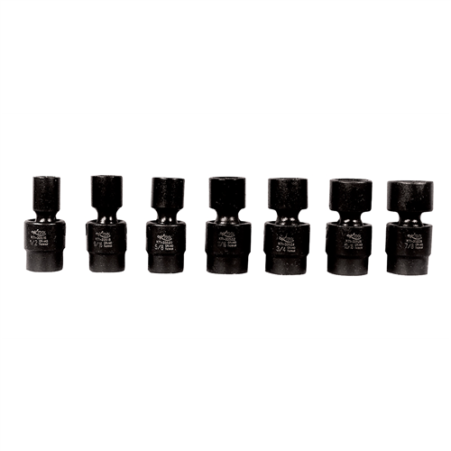 KTI-33500 K Tool International Soc Set Imp Flex 1/2" Dr 7 Pc.