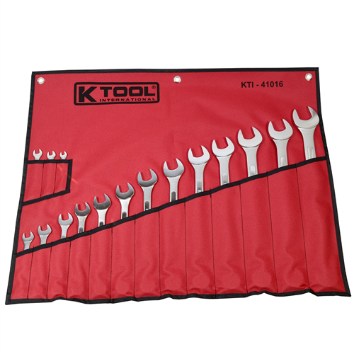 KTI-41016 K Tool International Wrench Set Combination 16 Pc