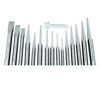KTI-72901K K Tool International Punch & Chisel Set 15 Pc. In Kit Bag