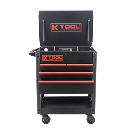 35" Premium 4 Drawer 500 lb. Service Cart (Matte Black)