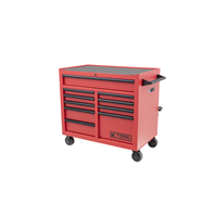 41" Premium 10 Drawer Double Bay 1,000 lb. Tool Box (Matte Red)