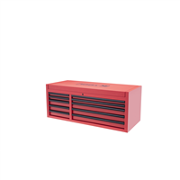 55" Premium 10 Drawer Double Bay 500 lb. Tool Box (Matte Red)
