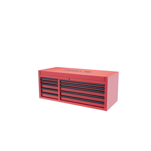55" Premium 10 Drawer Double Bay 500 lb. Tool Box (Matte Red)
