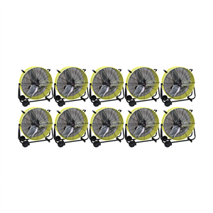 KTI77740-PL10 K Tool International 24" Direct Drive Tilting Industrial Drum Fan, Safety Yellow (Pallet Of 10)
