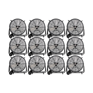 KTI77741-PL12 K Tool International 24" Direct Drive Industrial Tilting Drum Fan (Pallet Of 12)