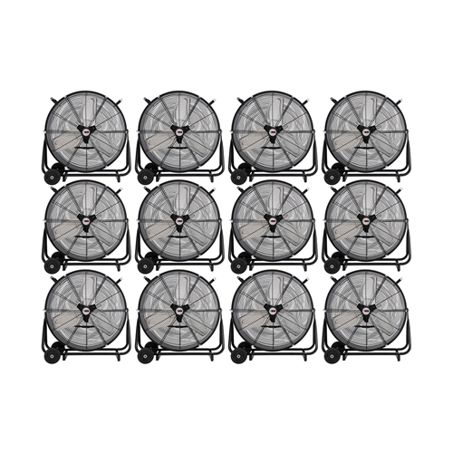 KTI77741-PL12 K Tool International 24" Direct Drive Industrial Tilting Drum Fan (Pallet Of 12)