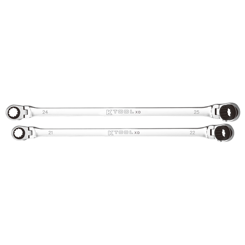 130252000385 K Tool International 2Pc 120 Tooth Double Flex Ratcheting Wrench Set