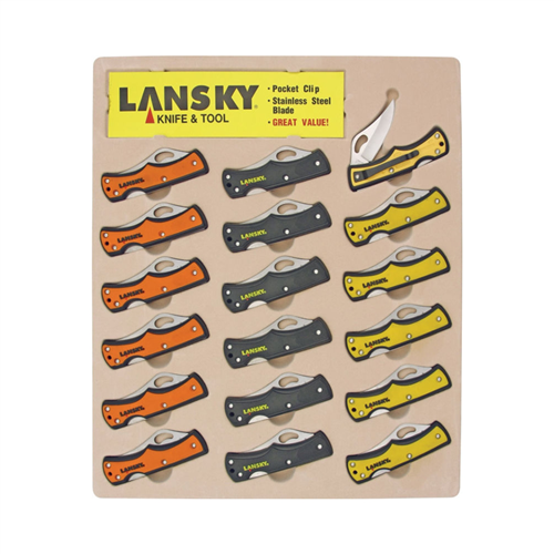LKN045 Lansky Sharpeners 18 Piece Small Lockback Knife Display