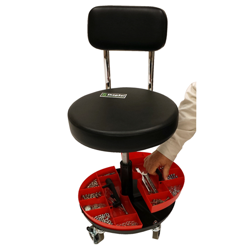1010277 Shopsol Mechanic Stool Backrest Creeper Tray