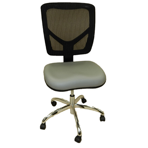 1010531 Shopsol Dental Lab Chair, Mesh Back Light Grey Seat