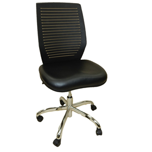 1010533 Shopsol Dental Lab Chair, Plastic Back Black Seat