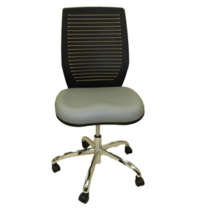1010534 Shopsol Dental Lab Chair, Plastic Back Light Grey Seat