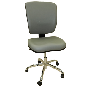 1010537 Shopsol Dental Lab Chair, Vinyl Back Light Grey Seat