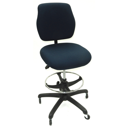 1010554 Shopsol Workbench Chair, Upholstered-Blue, Simple Control
