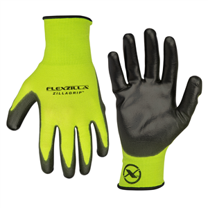 GC300L Legacy Manufacturing Flexzilla&Reg; Zillagrip Polyurethane Dip Gloves, Black/Zillagreen, L