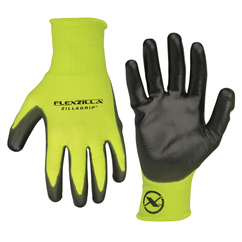 GC300XL Legacy Manufacturing Flexzilla&Reg; Zillagrip Polyurethane Dip Gloves, Black/Zillagreen, Xl
