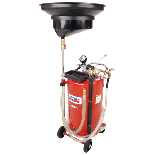3639 Lincoln Lubrication Self-Evacuating Used Fluid Drain And Evacuator Combo, 25-Gallon