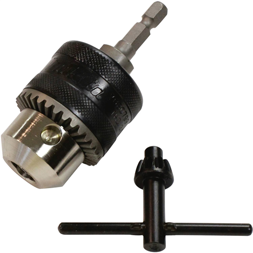 191881-4 Makita 3/8" Keyed Chuck W/Key 1/4" Hex Shank For Driver Drill