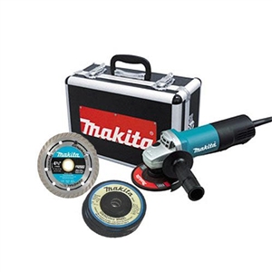 9557PBX1 Makita 4-1/2" Paddle Switch Cut-Off/Angle Grinder W/ Diamond Blade And (4) Grinding Wheels