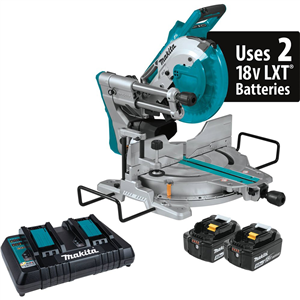 36V (18V X2) LXT Brushless 10" Dual-Bevel Sliding Compound Miter Saw w/ Laser Kit, 5.0Ah