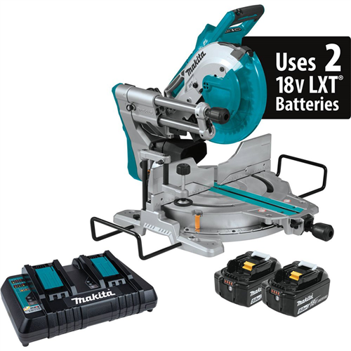 36V (18V X2) LXT Brushless 10" Dual-Bevel Sliding Compound Miter Saw w/ Laser Kit, 5.0Ah