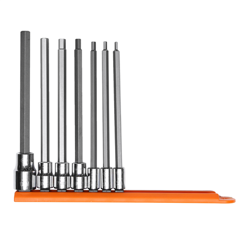 16044 Mayhew Mayhew 7 Pc Long Metric Hex Insert Socket Bit Set