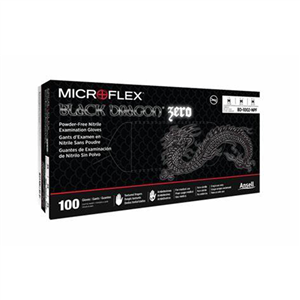 BD-1005-NPF Microflex Black Dragon Zero Pf Nitrile Exam Gloves Xxl