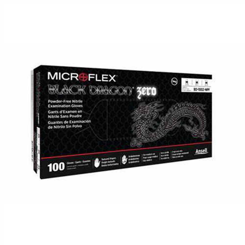 BD-1005-NPF Microflex Black Dragon Zero Pf Nitrile Exam Gloves Xxl