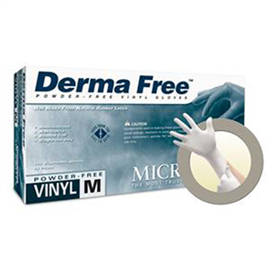 DF-850-M Microflex Dermafree Vinyl Exam Gloves M