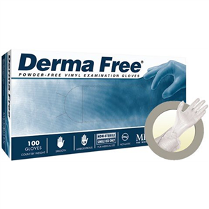 DF-850-XL Microflex Dermafree Vinyl Exam Gloves Xl 100Pk