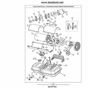 Mr Heater MH125KRT Kerosene Forced-Air Heater Parts List and Diagrams