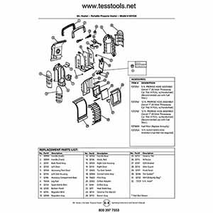 Mr.Heater MH12B Parts and Part List