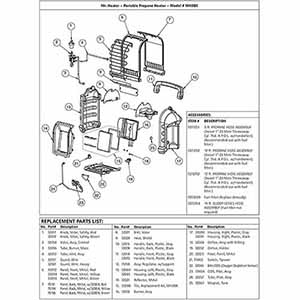 Mr.Heater MH9BX Parts and Part List