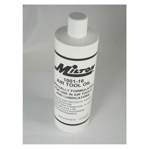 1001-16 Milton Industries Air Tool Oil, Conventional, 16 Oz