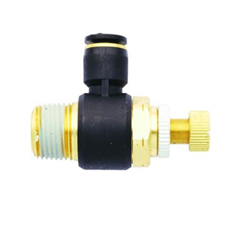 2214-8 Milton Industries Flow Contr Out, Tube 3/8" Od, 1/2" Npt